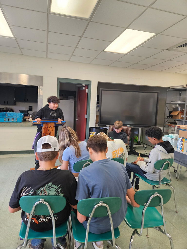 students presenting speeches in ag