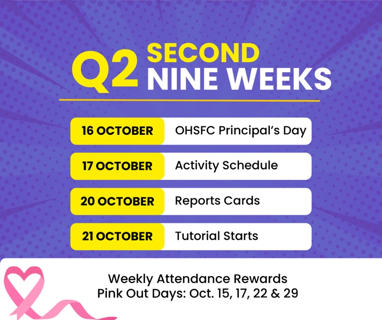 quarter two schedule for October
