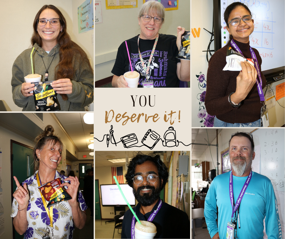 six teachers collage and you deserve it in the middle