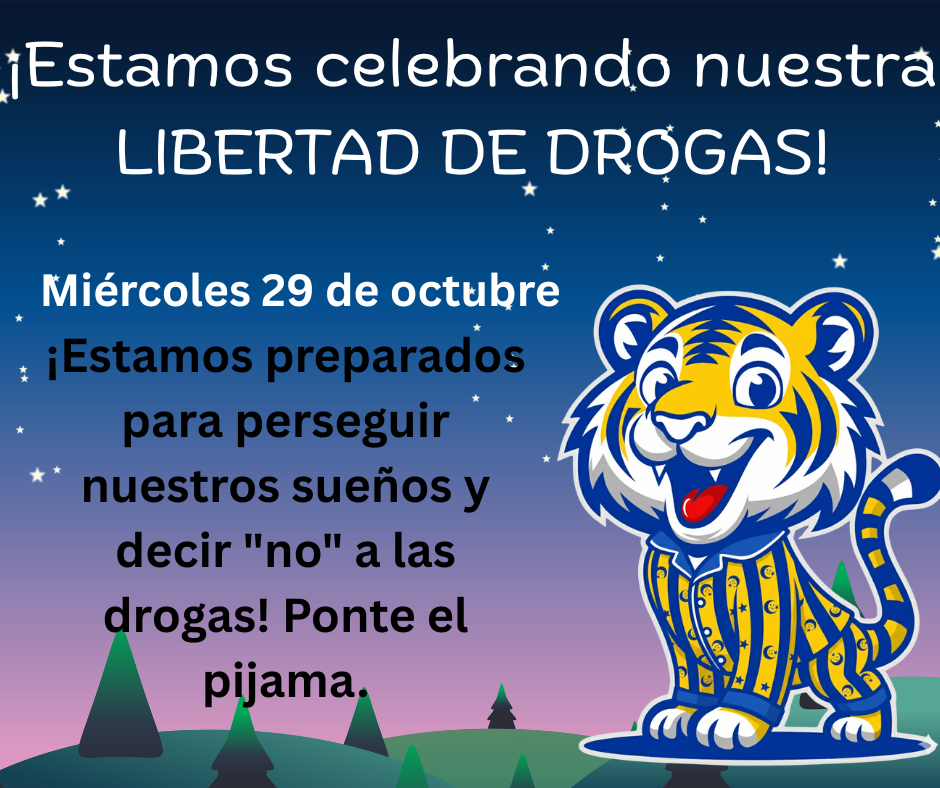 Night sky with trees and tiger in pajamas