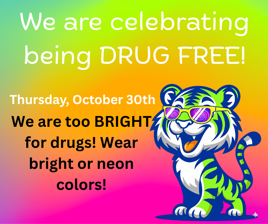 Neon background with neon green tiger wearing sunglasses