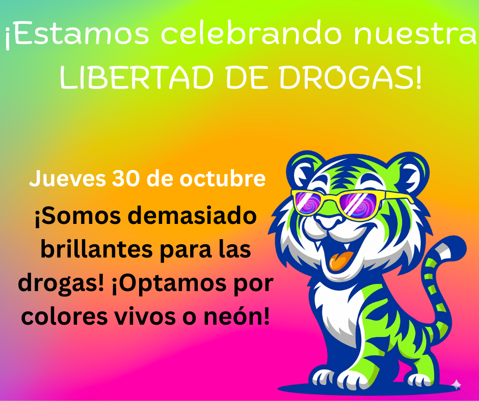 Neon background with neon green tiger wearing sunglasses