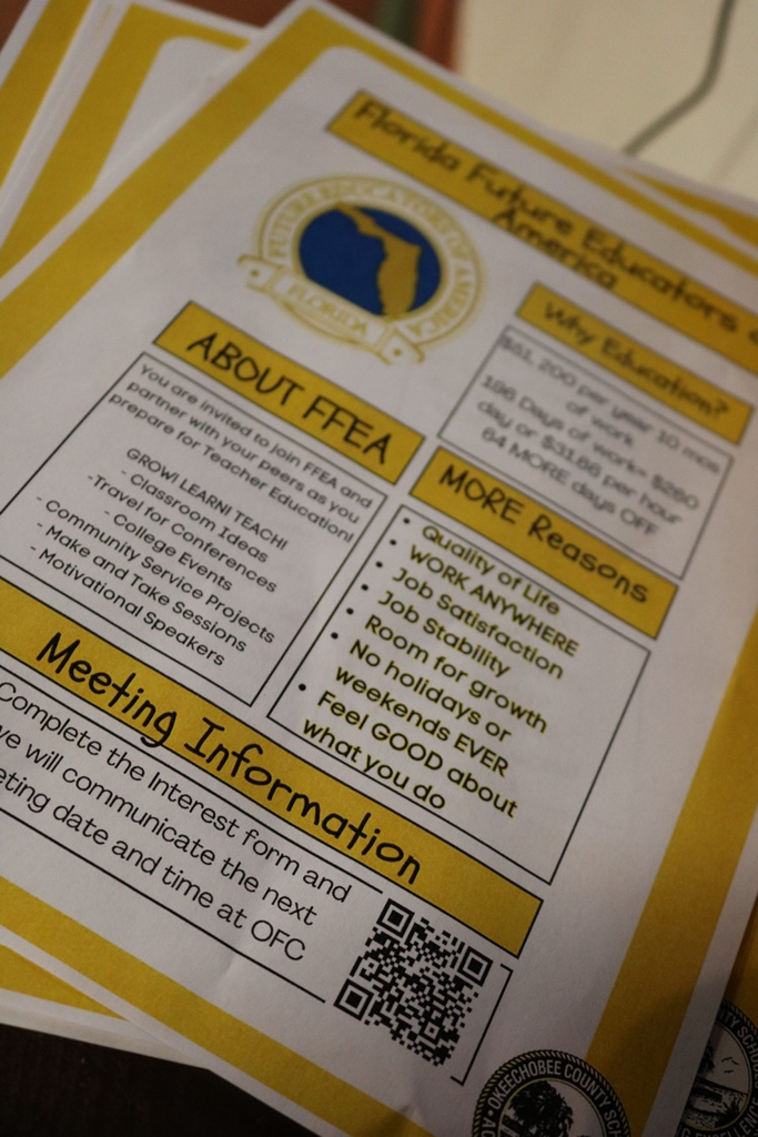 flyer for teacher club for students in highschool