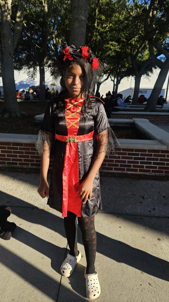 student dressed up for Halloween