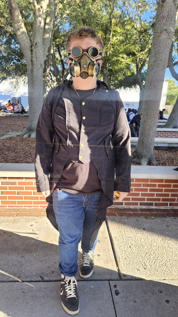 student dressed up for Halloween
