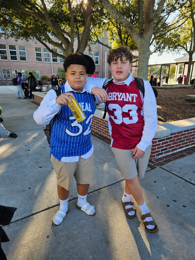 two students dressed up for Halloween