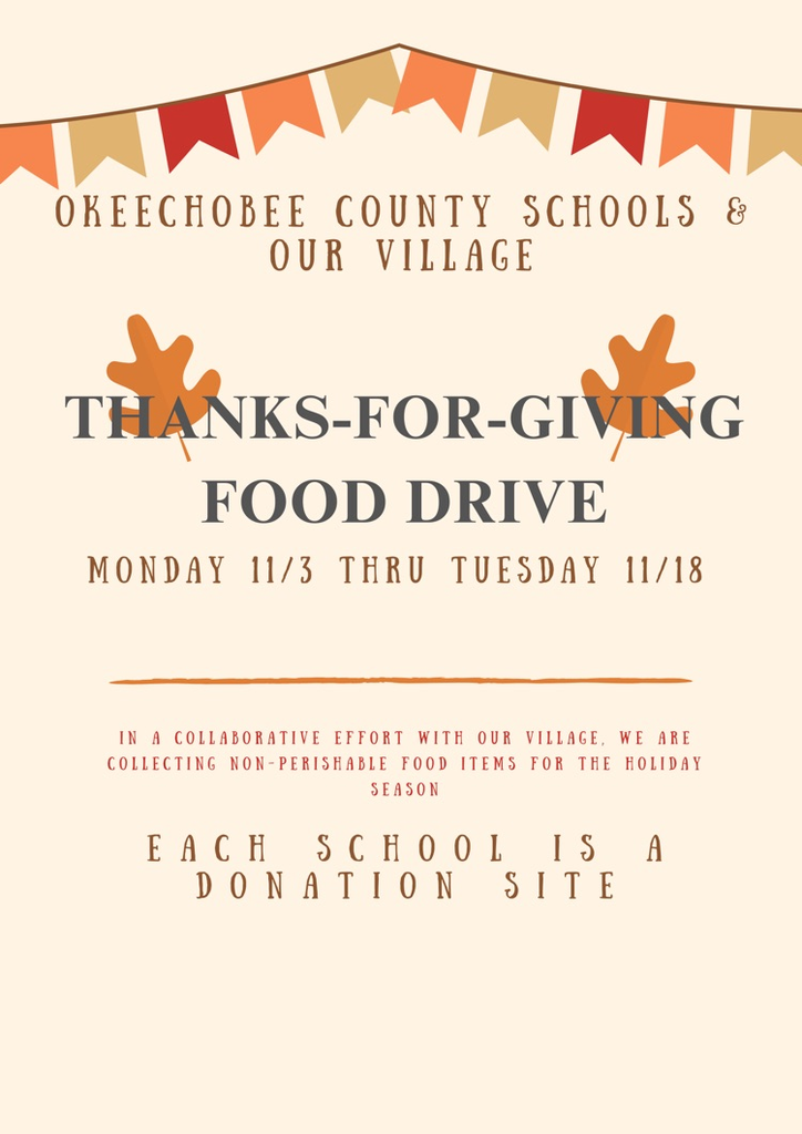 thanks for giving food drive flyer