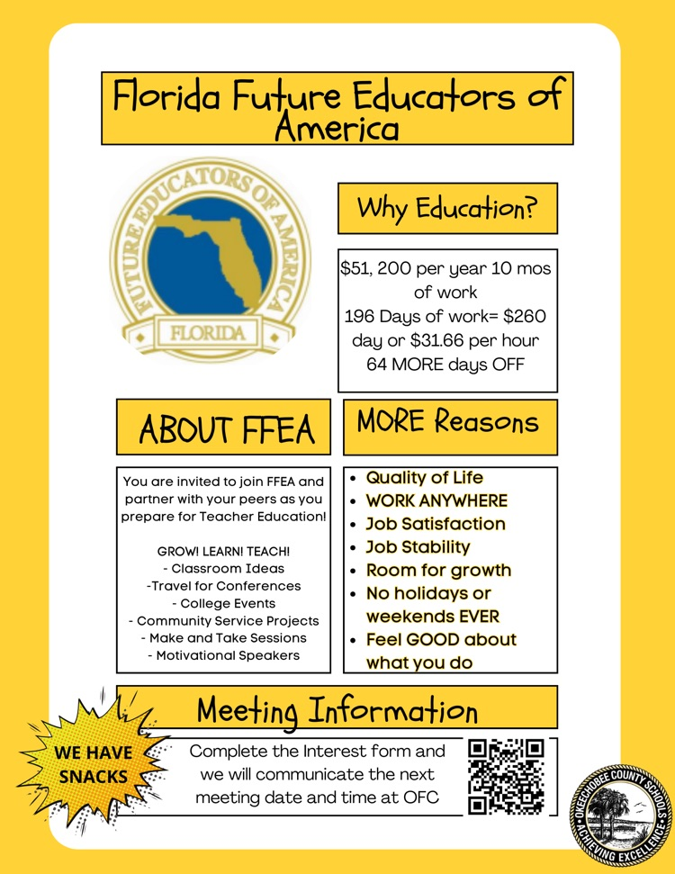 Florida future educators of America flyer 