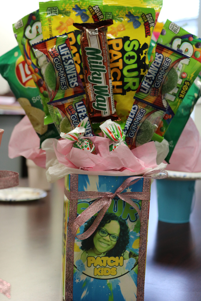 a gift of candy bouquet for assistant principal