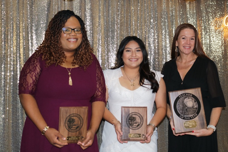 assistant principal, secretary, and teacher of the year