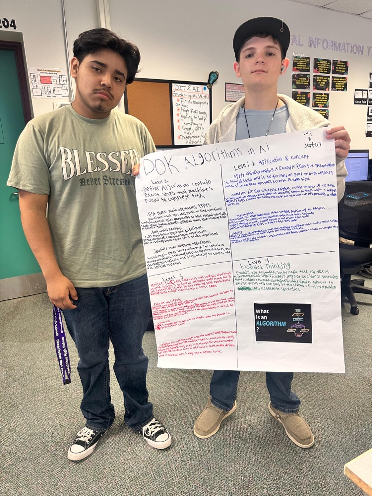 students holding up poster 