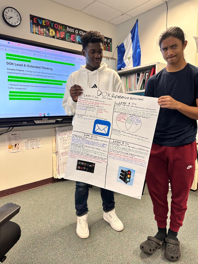 students holding up poster 