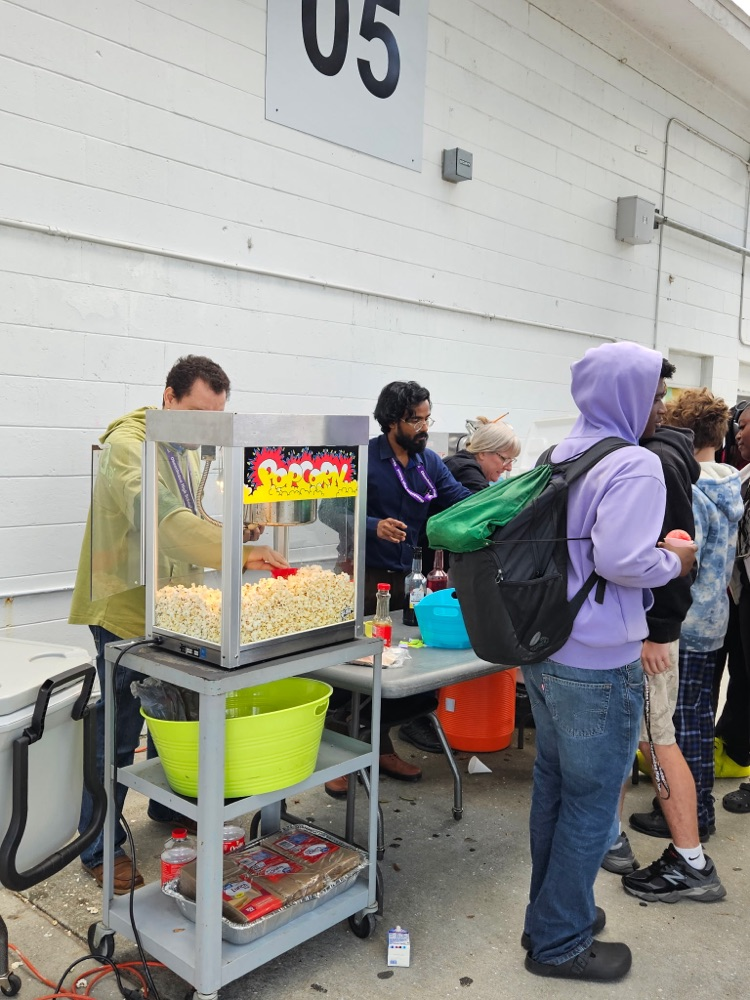 students enjoying snowcones for PBIS