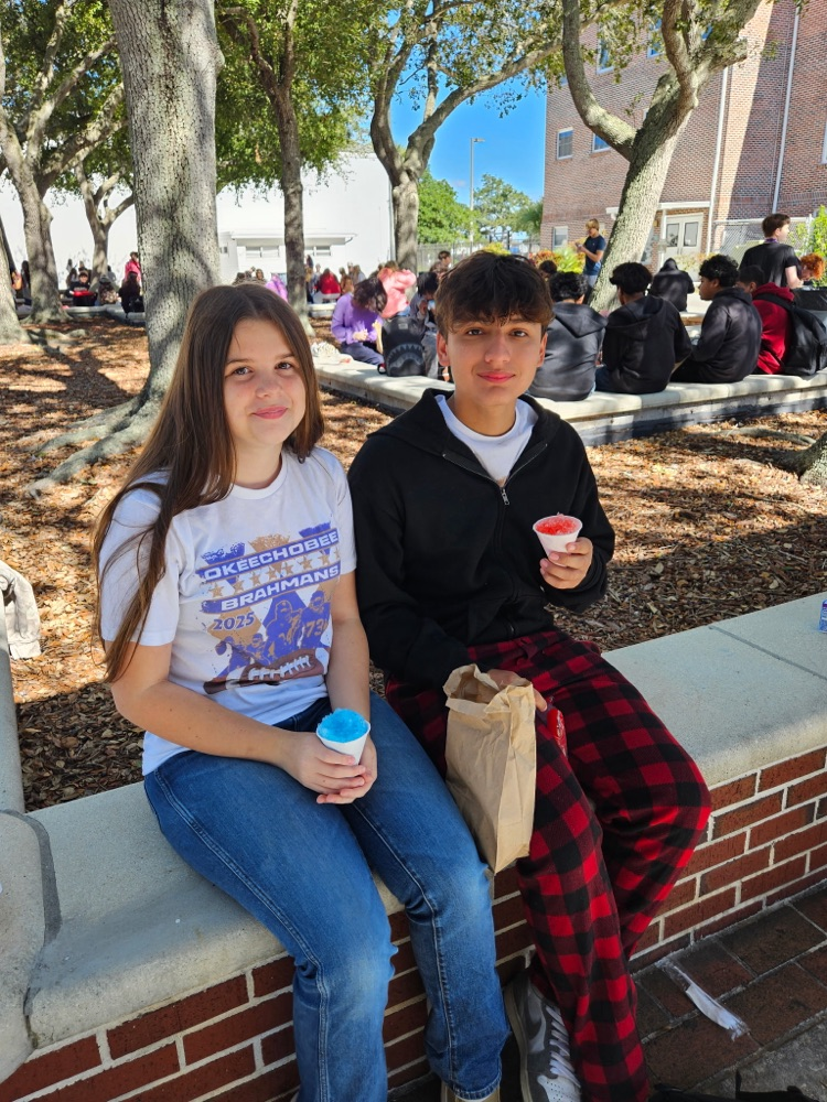 students enjoying snowcones for PBIS