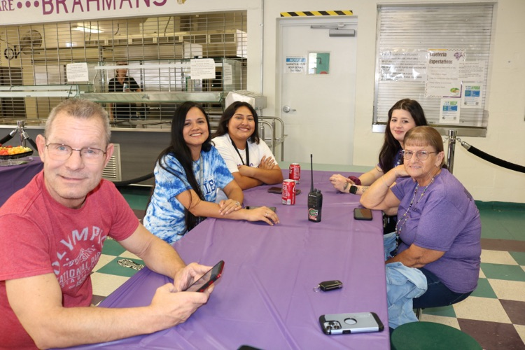 teachers at Thanksgiving luncheon
