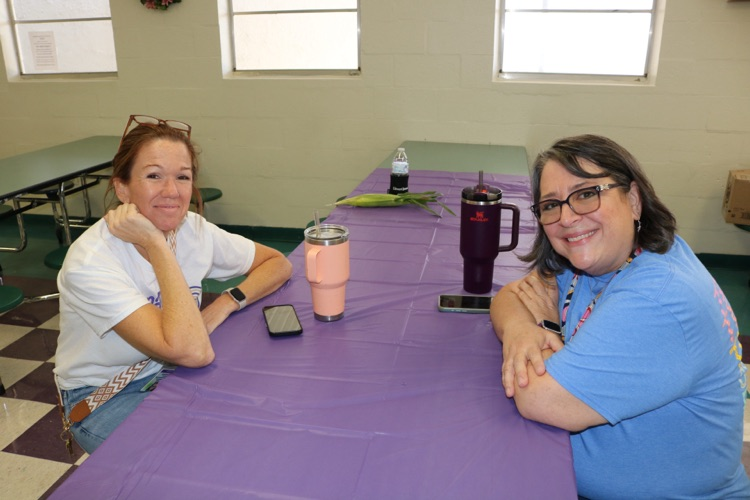 teachers at Thanksgiving luncheon