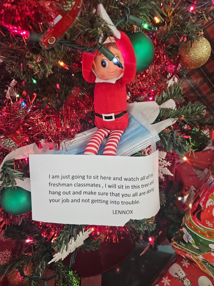 elf on the shelf pictures in school cafeteria 