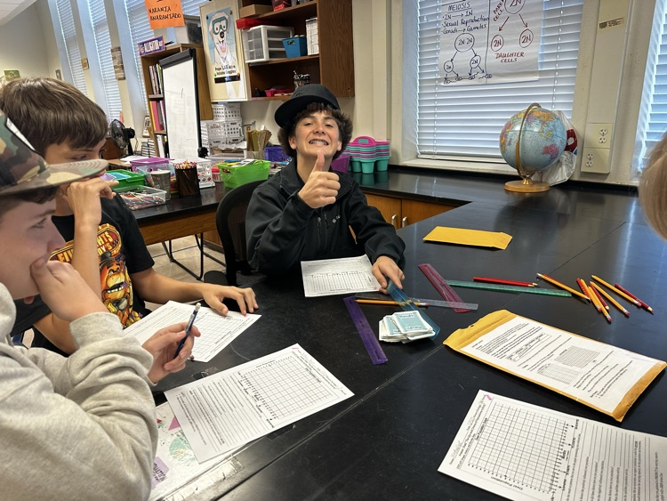 students working in biology 