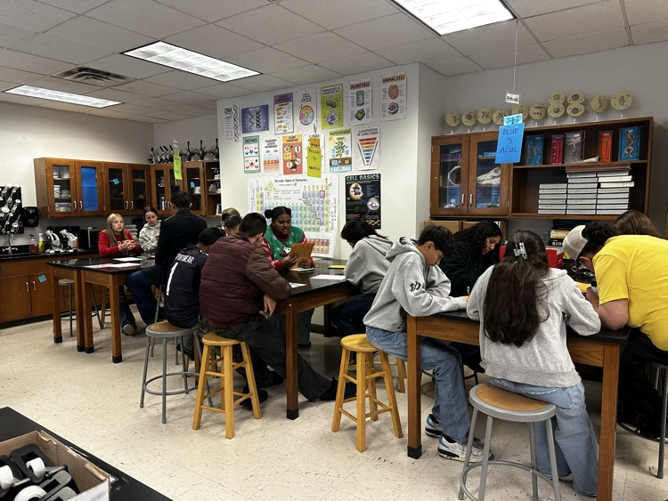 students working in biology 