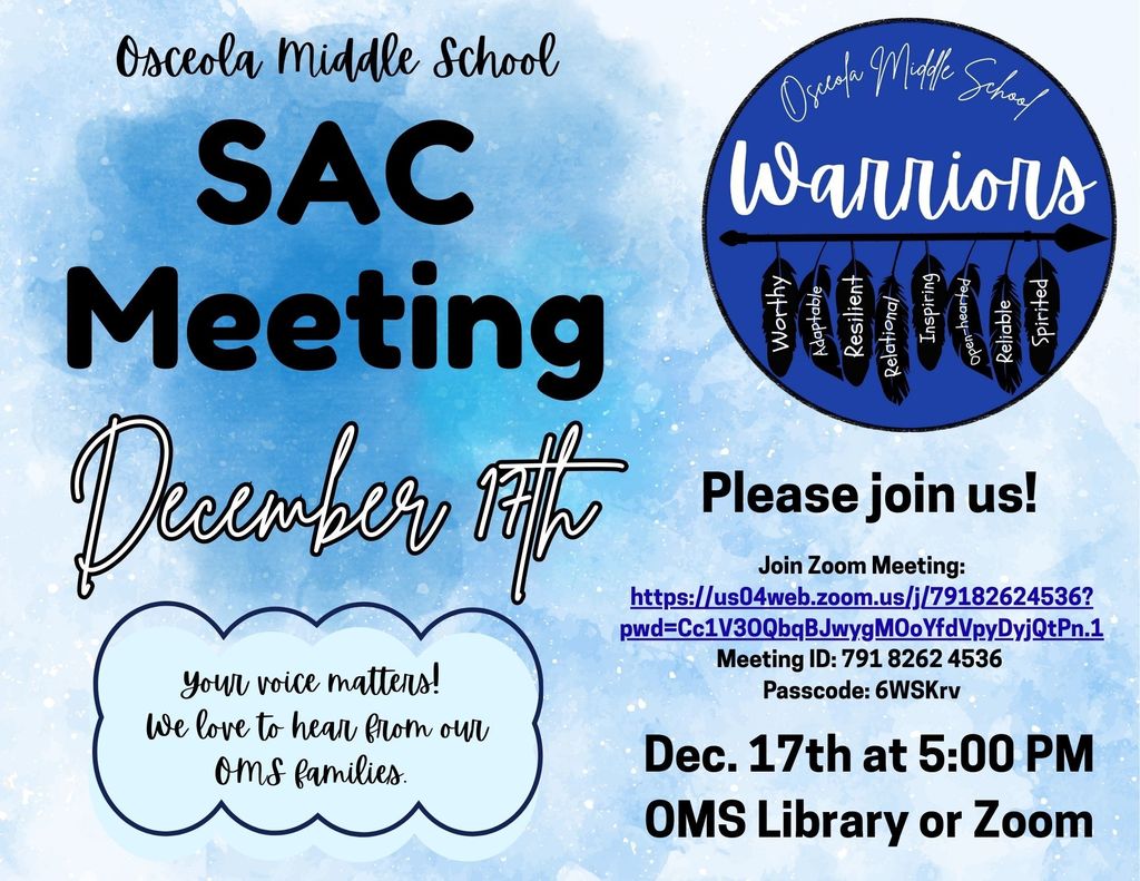 SAC Meeting Invite