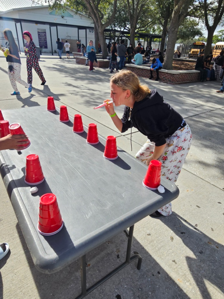 students playing holiday school games 