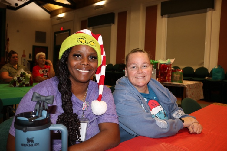 staff members at holiday luncheon 