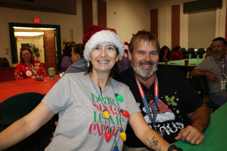 staff members at holiday luncheon 