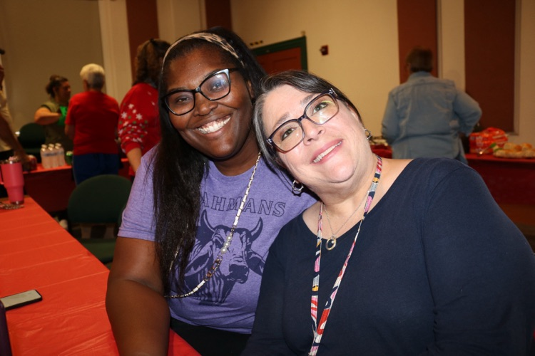 staff members at holiday luncheon 