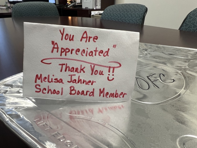 note saying you are appreciated