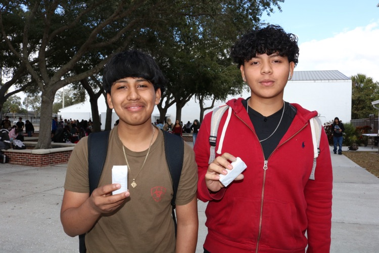 two students with icecream