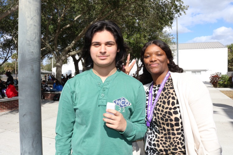 student and guidance with icecream 