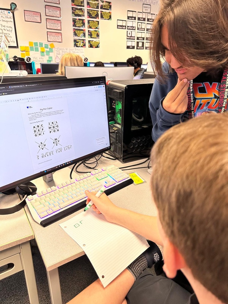 students in technology class