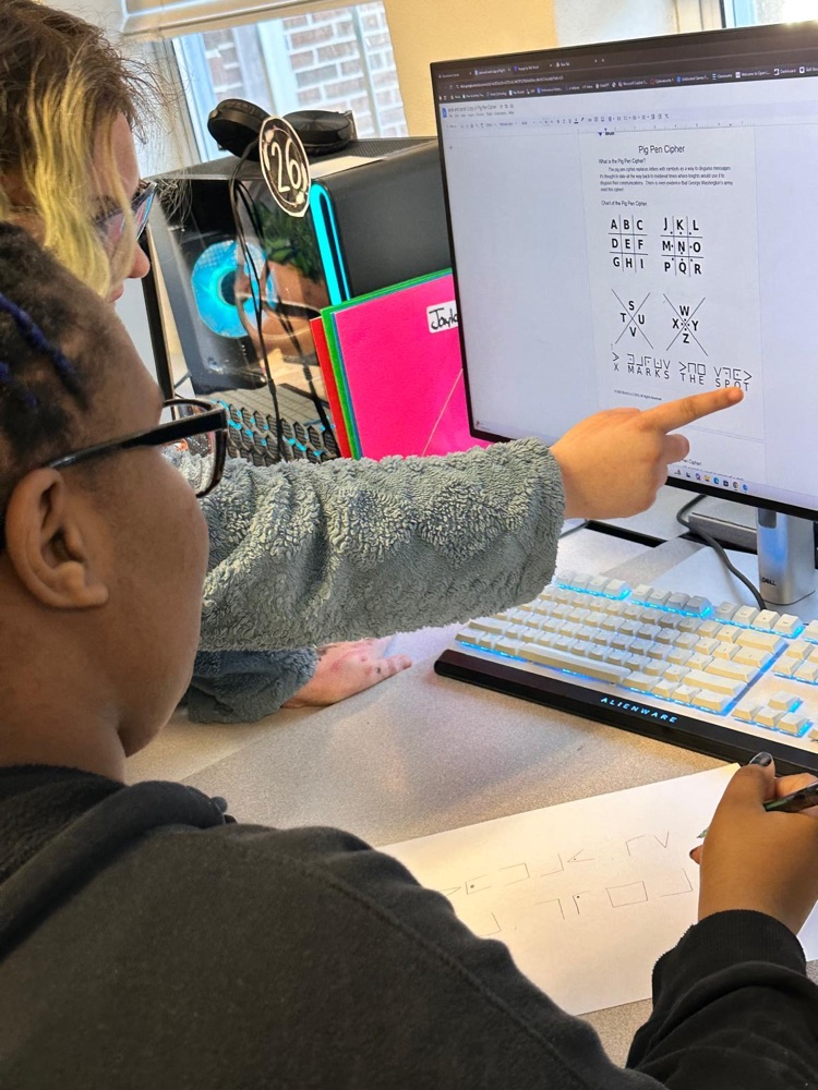 students in technology class