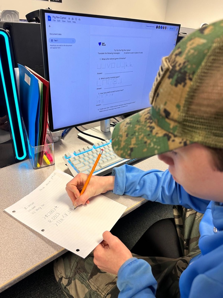 students in technology class 