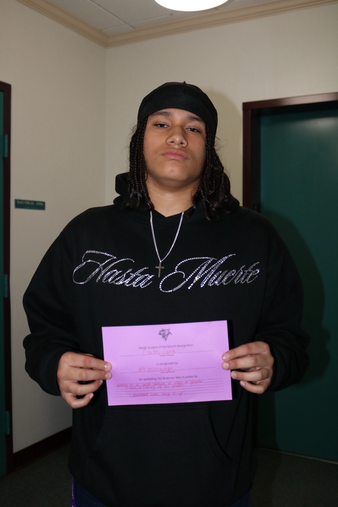 students for student of the month luncheon 