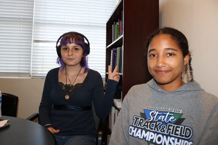 students for student of the month luncheon 