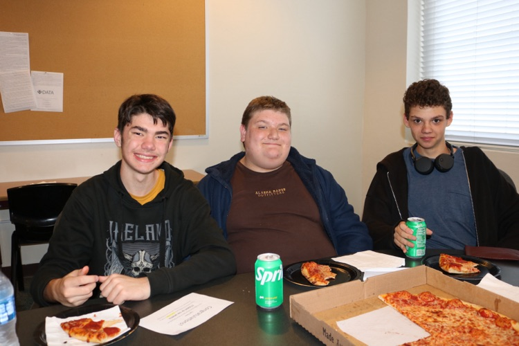 students for student of the month luncheon 