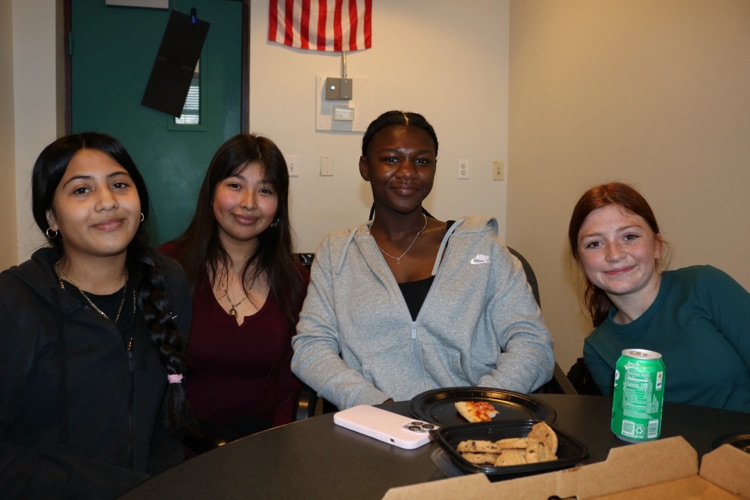 students for student of the month luncheon 