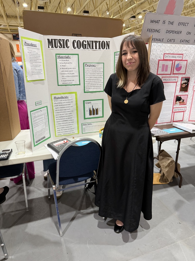 student participating in regional science fair