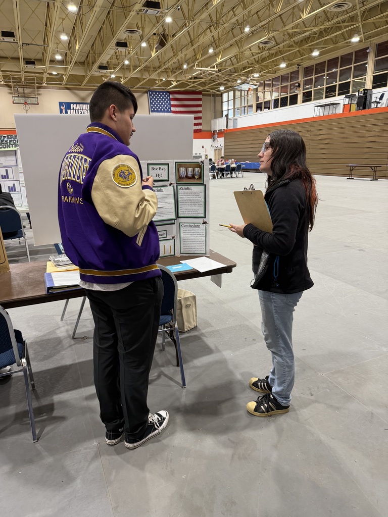 student participating in regional science fair
