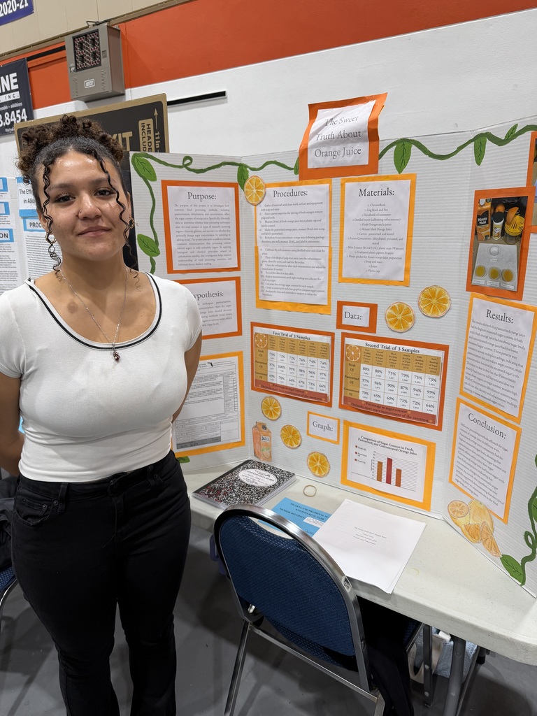 student participating in regional science fair