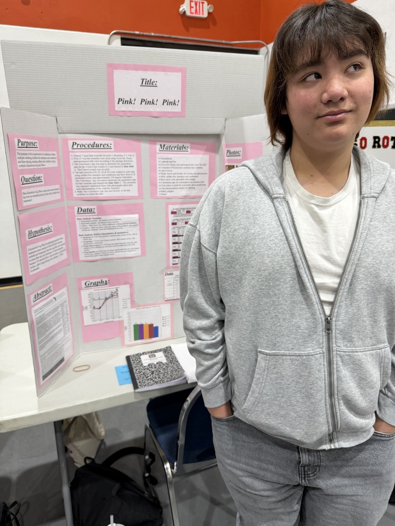 student participating in regional science fair