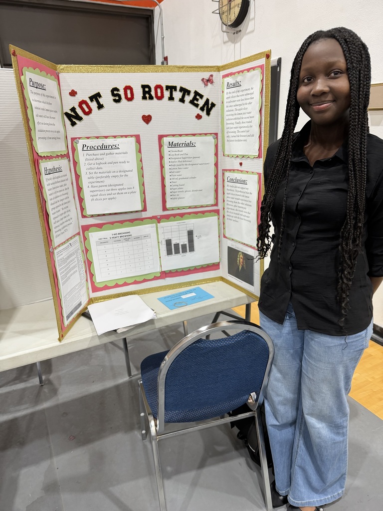 student participating in regional science fair