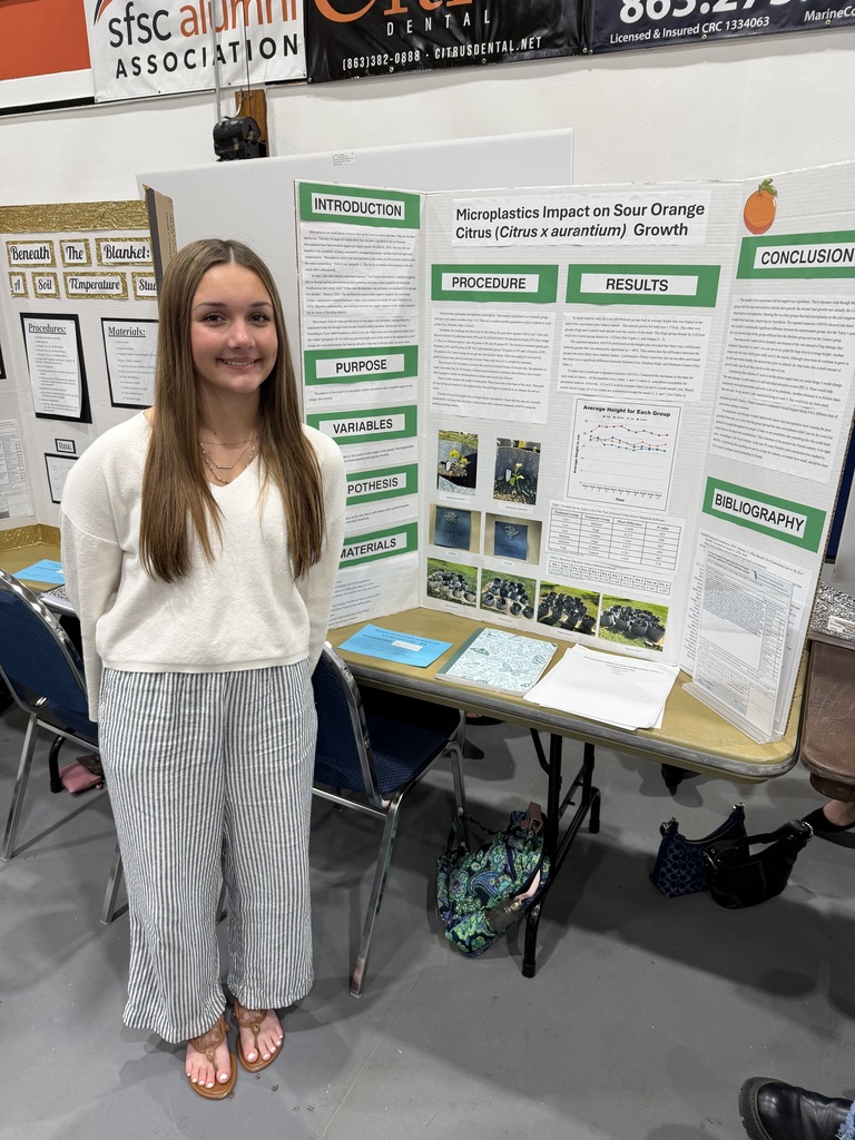 student participating in regional science fair