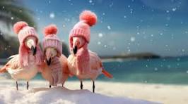 Flamingo winter