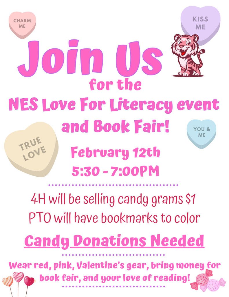 pink hearts, pink tiger, pink candy Valentine's flyer