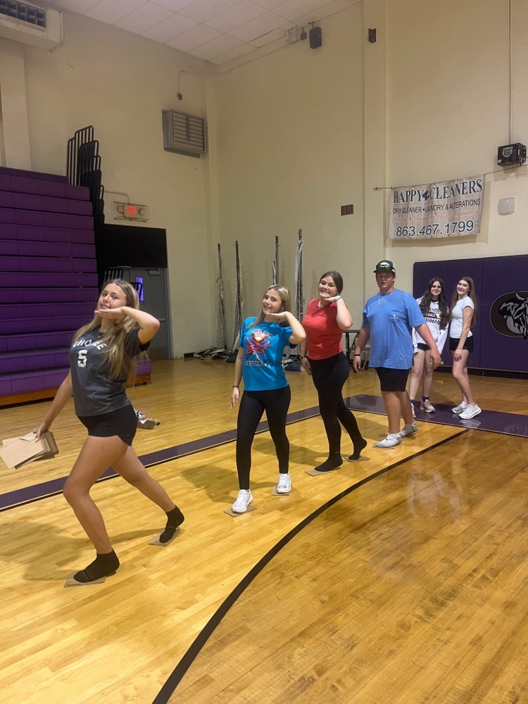 pe students having fun in gym