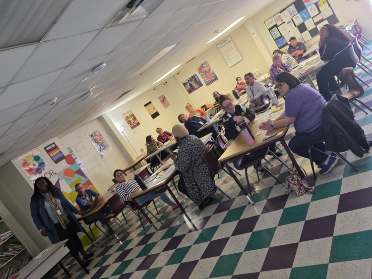 teachers in a PD in the art room