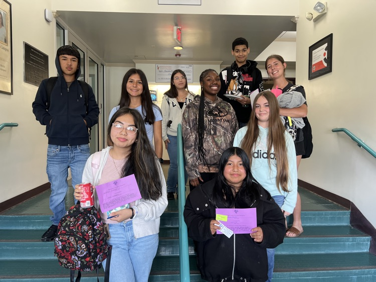 group picture of students of the month