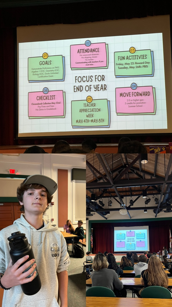 collage for townhall in auditorium 